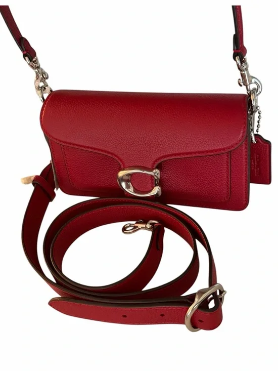 Coach Tabby 20 Ruby Pebbled Leather NWT Silver Hardware Shoulder Crossbody Bag - Picture 10 of 13